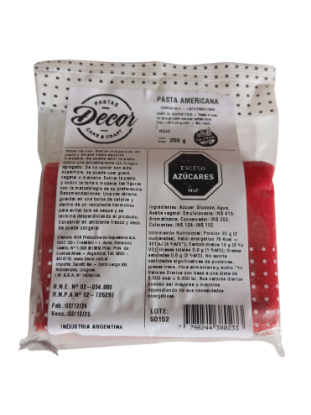 Imagen de Pasta americana decor roja 200 gs