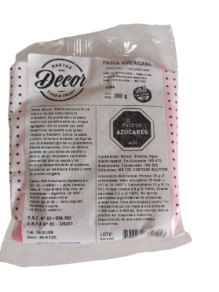 Imagen de Pasta americana decor rosa 200 gs