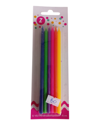 Imagen de Velas x12 multicolor