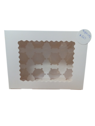Imagen de caja de 12 muffin satinada